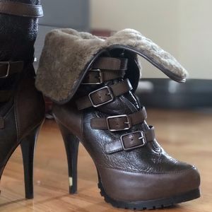 Ash Heeled Faux Fur Boots